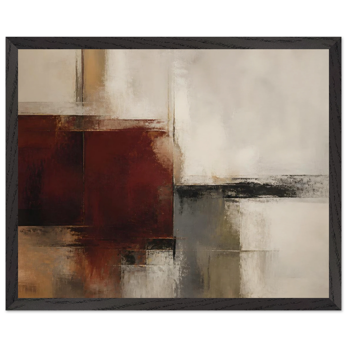 Deep Crimson: abstract, red and color field. Framed fine art print by The Light Stays.