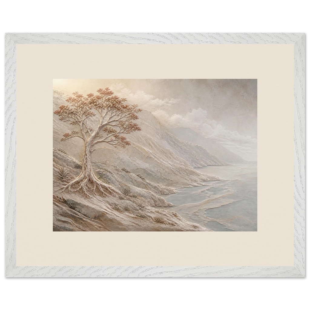 Coral Headland: sea and coastal landscape. Framed fine art print, alternate frame and size.