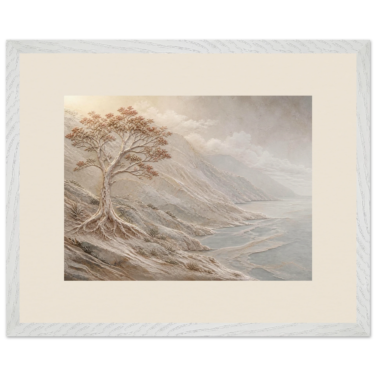 Coral Headland: sea and coastal landscape. Framed fine art print, alternate frame and size.