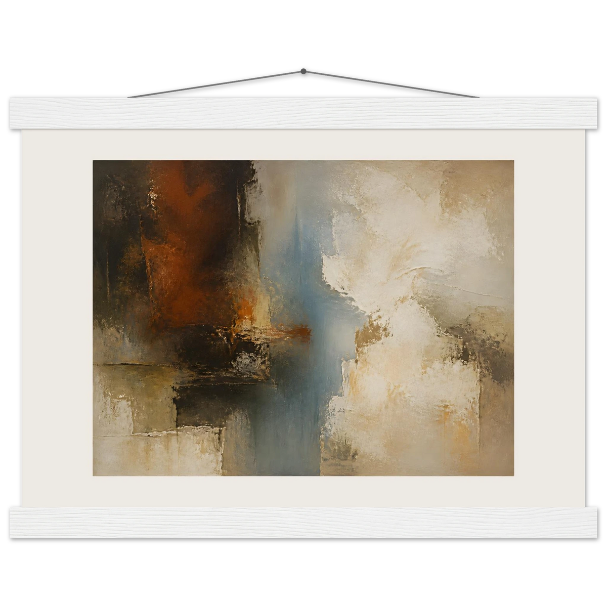 Golden Night: moon and night. Museum-quality fine art poster.