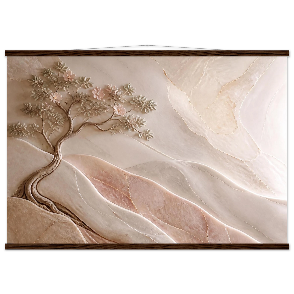 Stone Dawn: petra and siena. Museum-quality fine art poster.