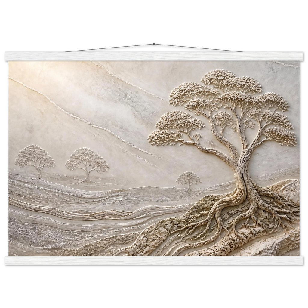 Old Growth, petra and herbarium. Archival fine art poster shown framed.