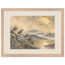 Golden Moon Bird: japanese art and japandi. Framed fine art print by The Light Stays.
