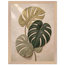 Stone Monstera: botanical and nature. Framed fine art print, alternate frame and size.