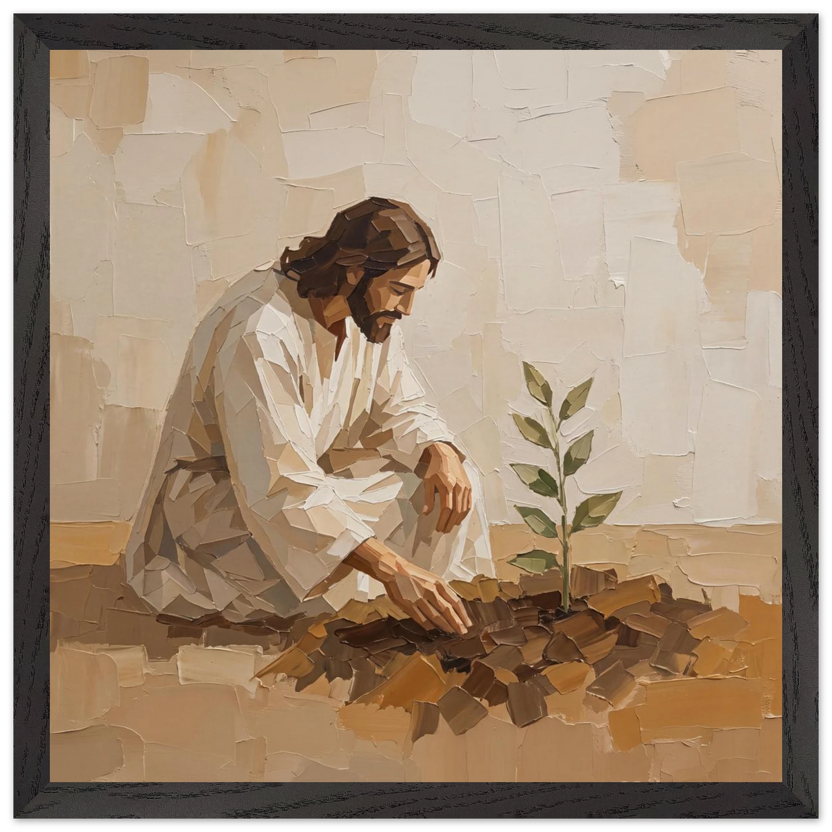 First Seeds: jesus, faith and botanical. Framed fine art print by The Light Stays.