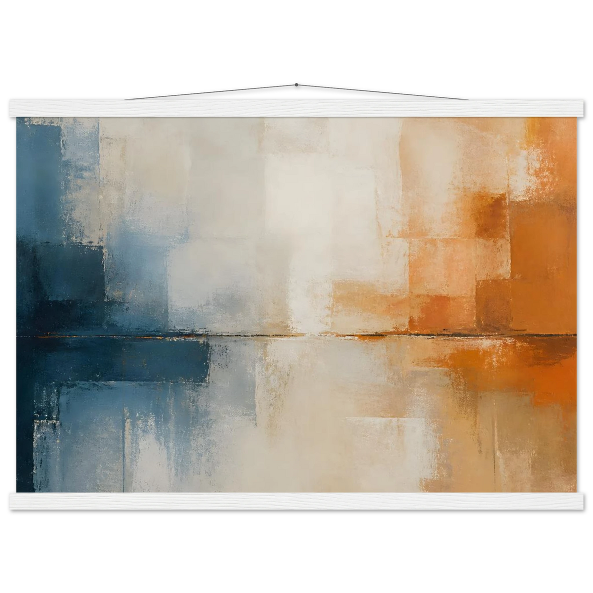Architectural Rust: abstract, mineral texture and oxidized tones. Fine art poster with wooden hanger by The Light Stays.