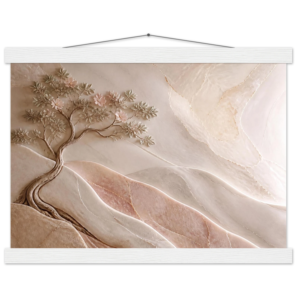 Stone Dawn: petra and siena. Museum-quality fine art poster.