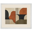 Compass and Clay, geometric abstract, clay and curves. Archival framed fine art print shown framed.