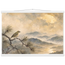 Golden Moon Bird: japanese art and japandi. Fine art poster, alternate frame and size.