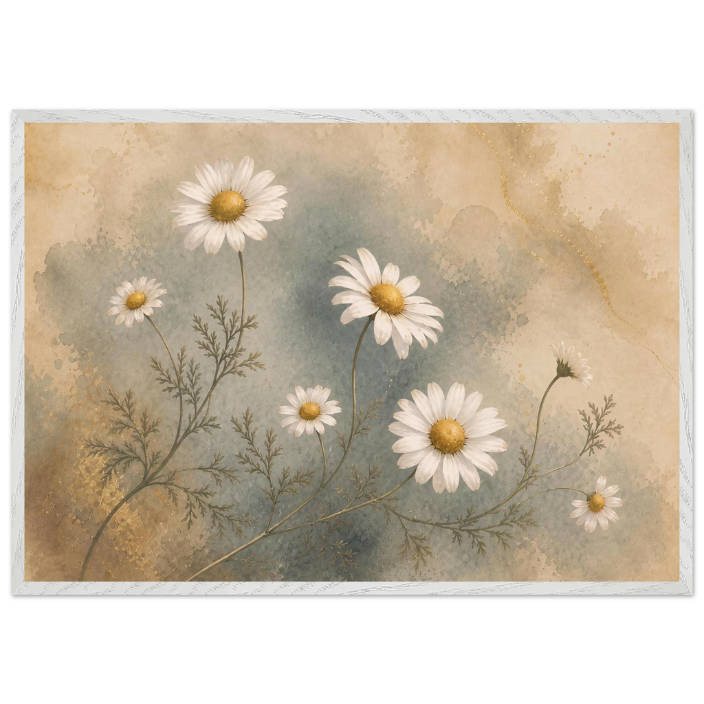 Chamomile Hours: flowers and botanical. Framed fine art print by The Light Stays.