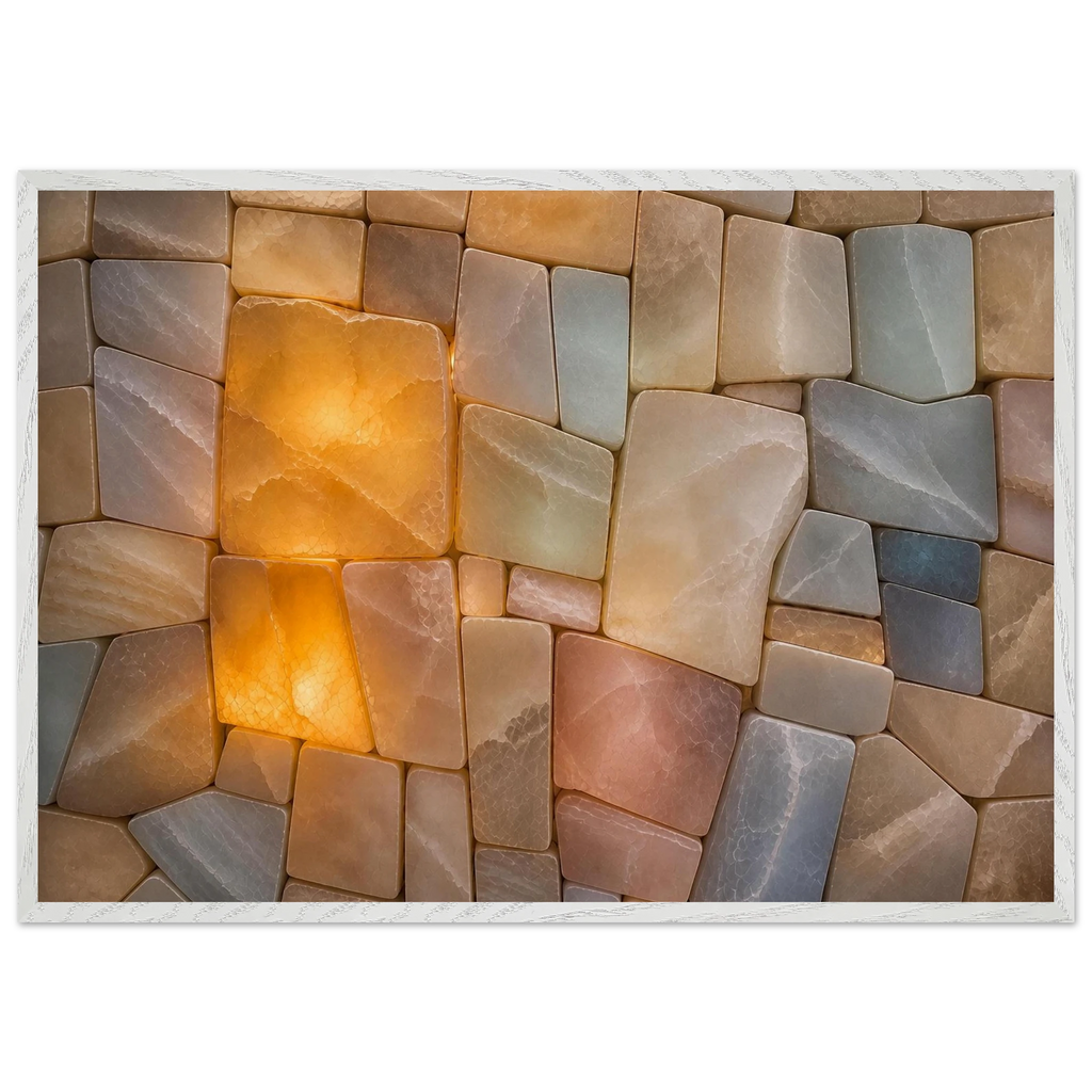 Stonelight: lumen and aura. Museum-quality framed fine art print.