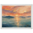 Setouchi Peach Dawn: riviera and japandi. Museum-quality framed fine art print.