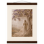 Old Friend: impasto, figure and companion tree. Fine art poster, alternate frame and size.