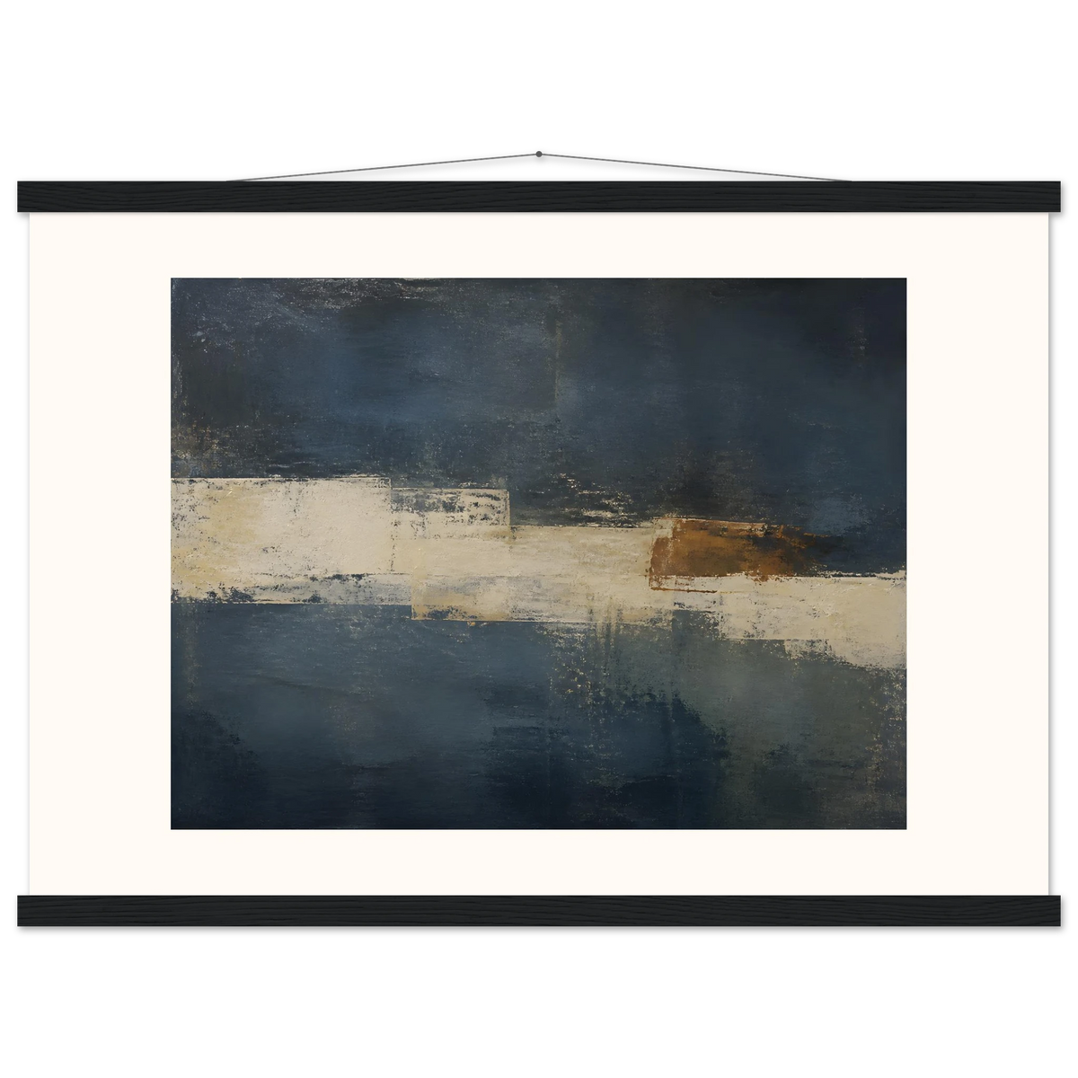 Ivory Crossing: abstract, ivory and serene lines. Fine art poster by The Light Stays.