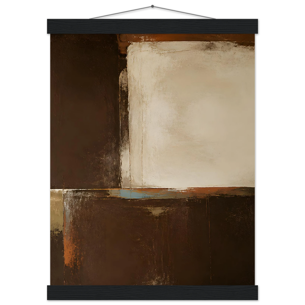 Terracotta Diptych, Panel II of II: two panels, terracotta and cream. Fine art poster by The Light Stays.