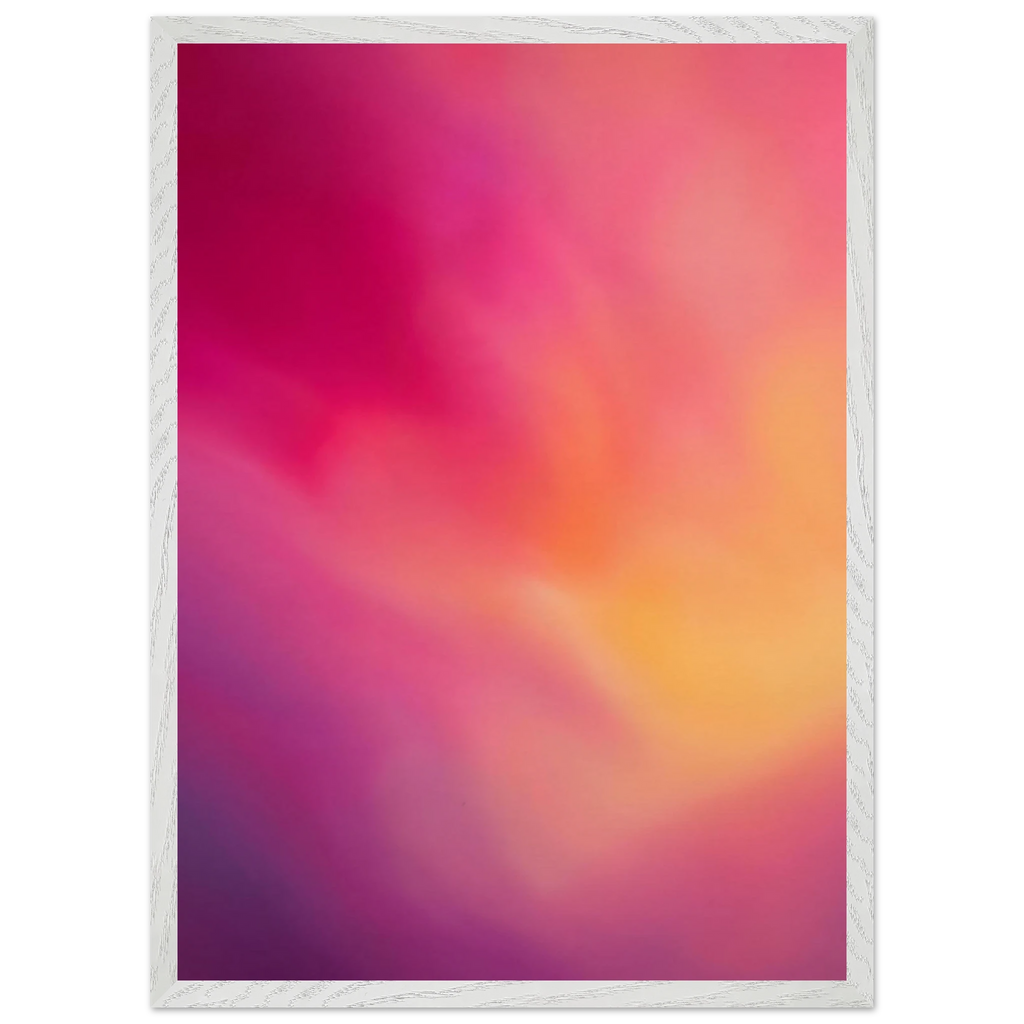 Magenta Plume: gradient, magenta and movement. Museum-quality framed fine art print.