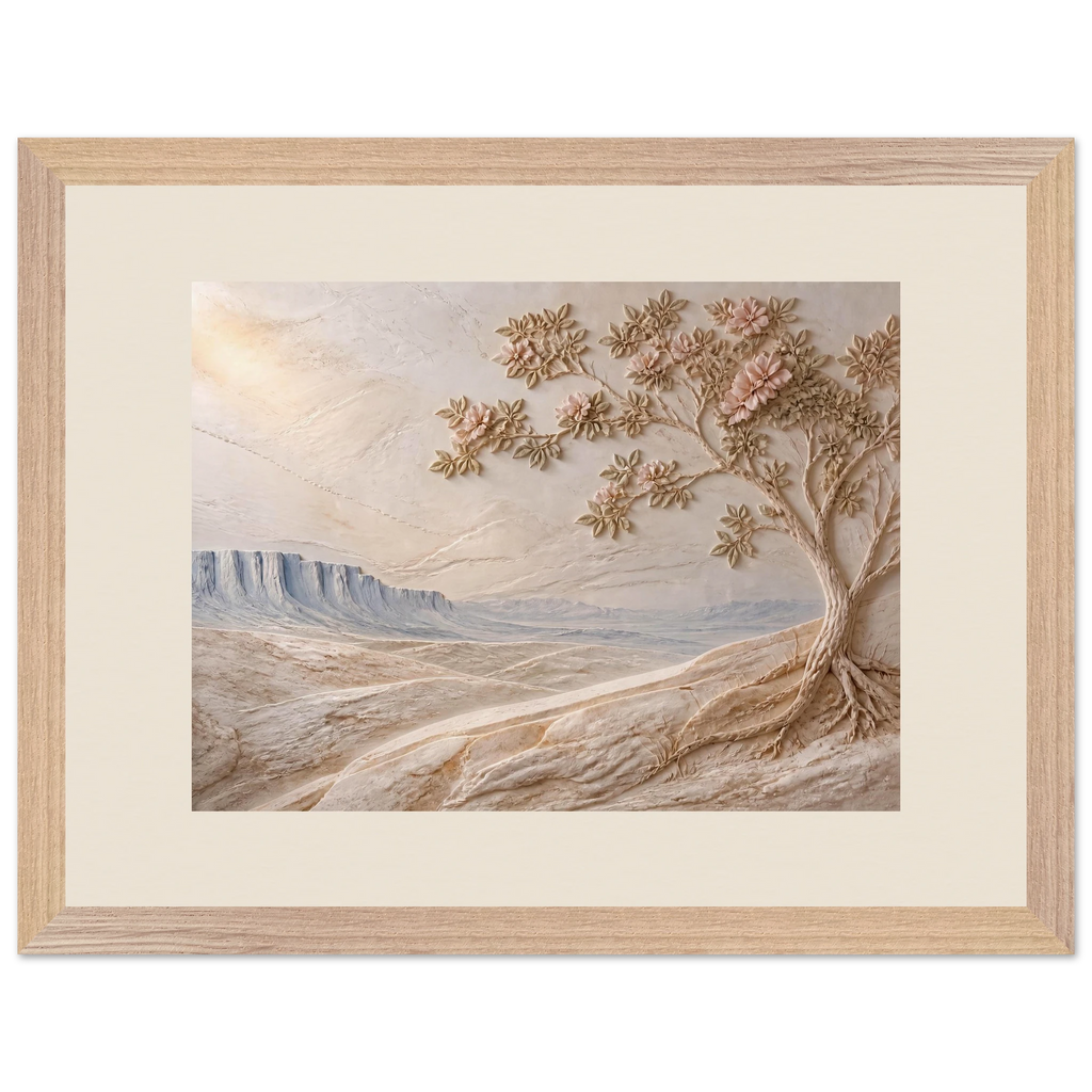 Cliffside Bloom: flowers and botanical. Framed fine art print by The Light Stays.