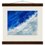 Cobalt Foam: abstract, cobalt and sea foam. Fine art poster, alternate frame and size.