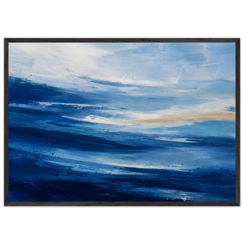 Atlantic Blue: coastline, ocean and texture. Framed fine art print by The Light Stays.