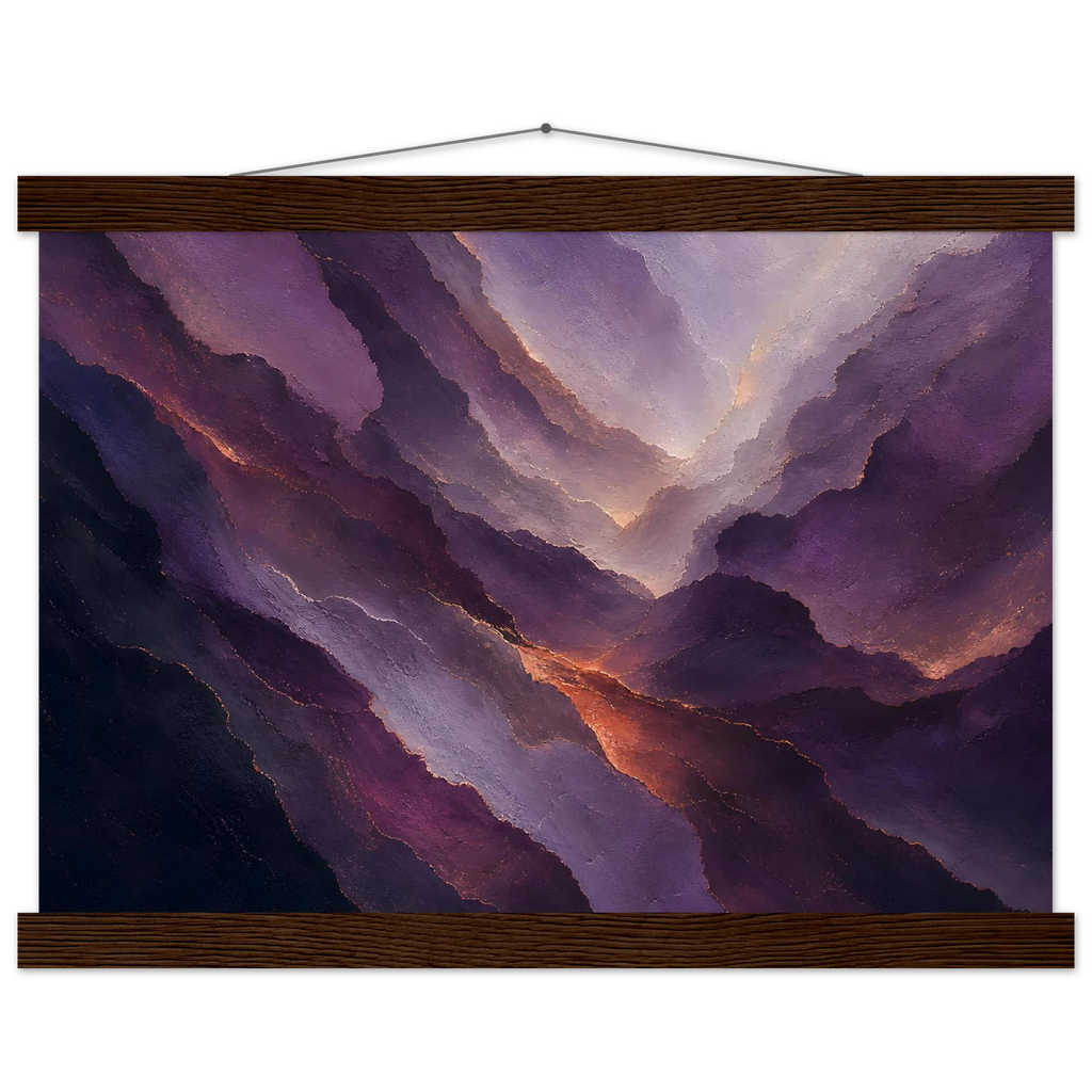 Violet Infinity: moon and night. Museum-quality fine art poster.