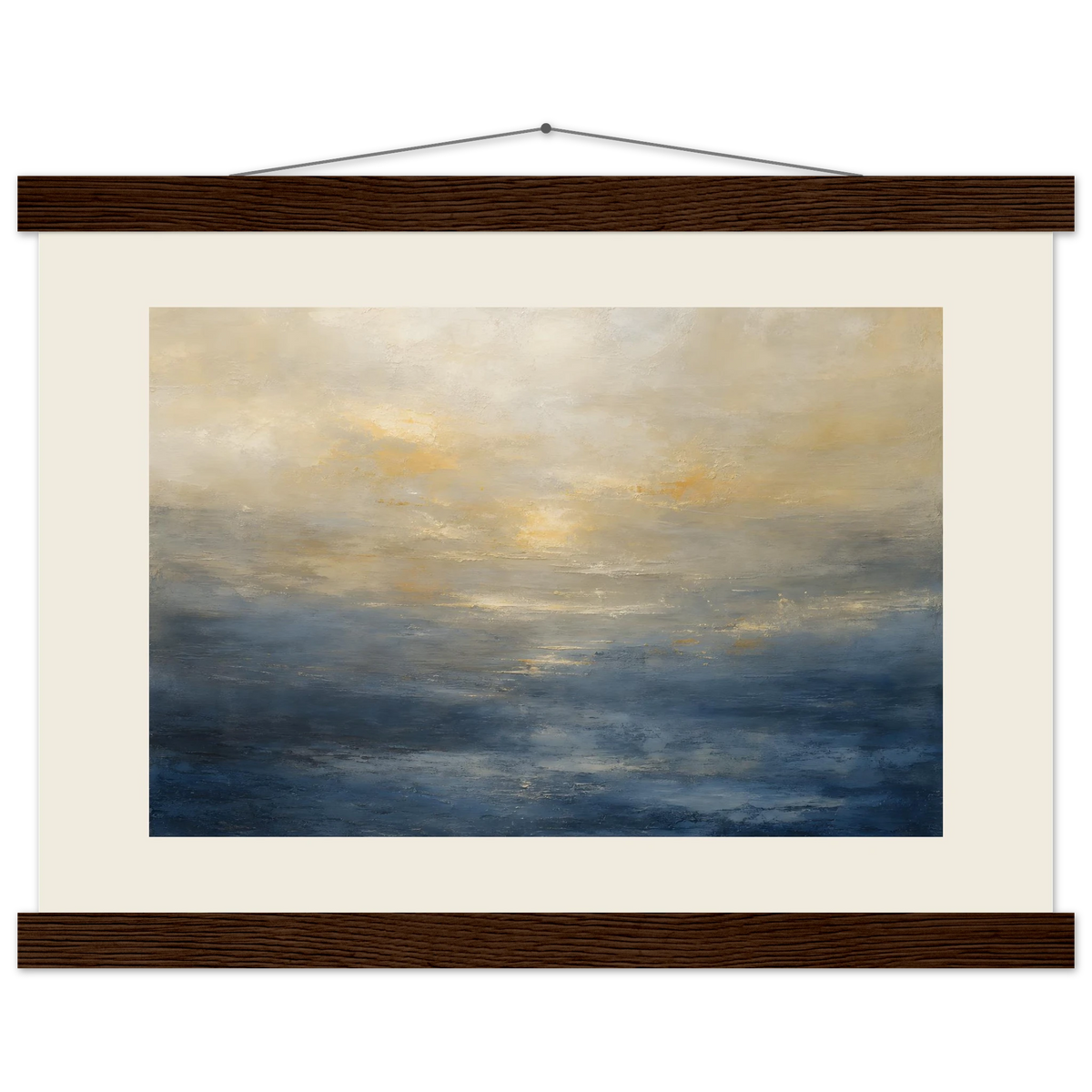 Golden Sea Mist: sea and coastal landscape. Fine art poster by The Light Stays.