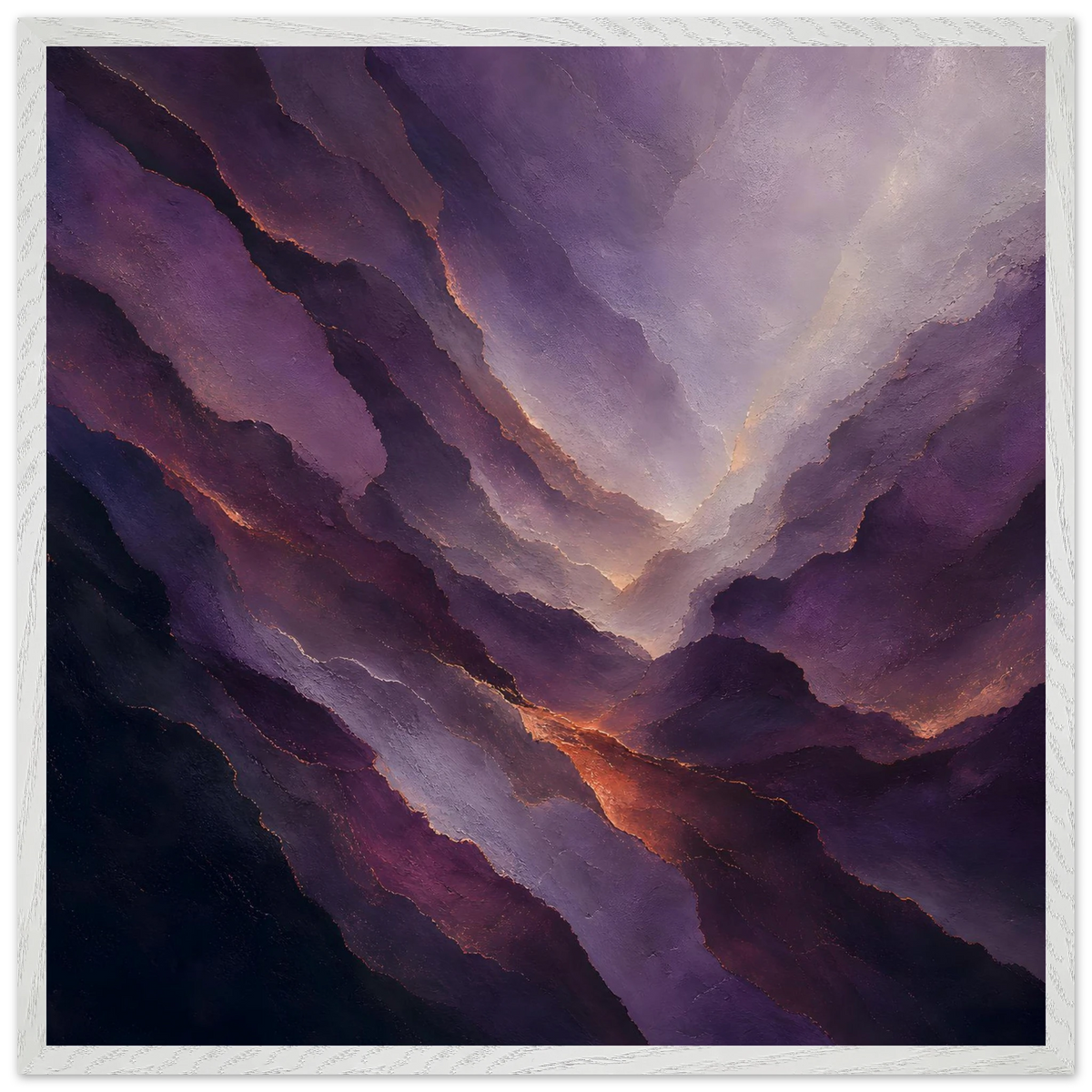 Violet Infinity, moon and night. Archival framed fine art print shown framed.