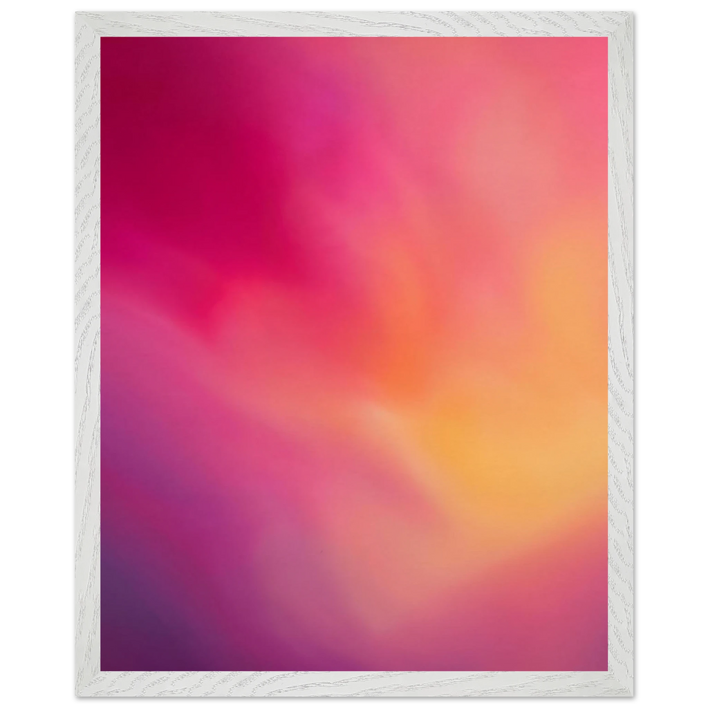 Magenta Plume, gradient, magenta and movement. Archival framed fine art print shown framed.