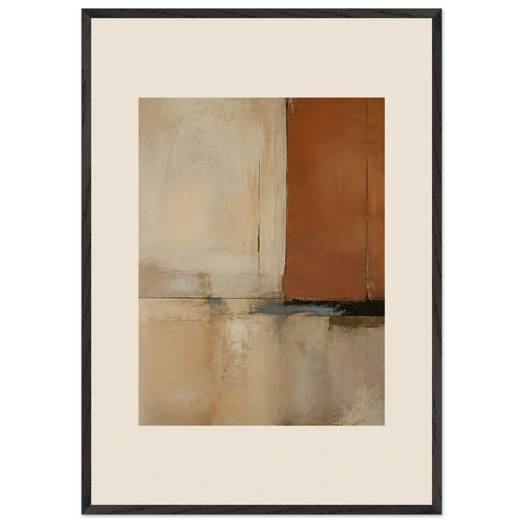 Terracotta Diptych, Panel I of II: two panels, terracotta and cream. Framed fine art print by The Light Stays.