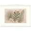 Three Leaves, botanical and nature. Archival fine art poster shown framed.