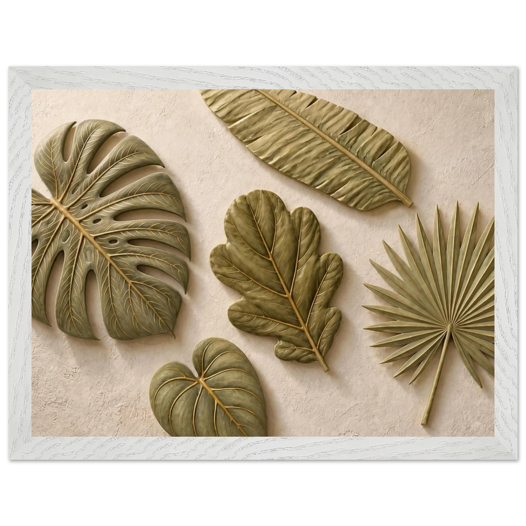 Green Constellation: botanical, green and loose rhythm. Framed fine art print by The Light Stays.