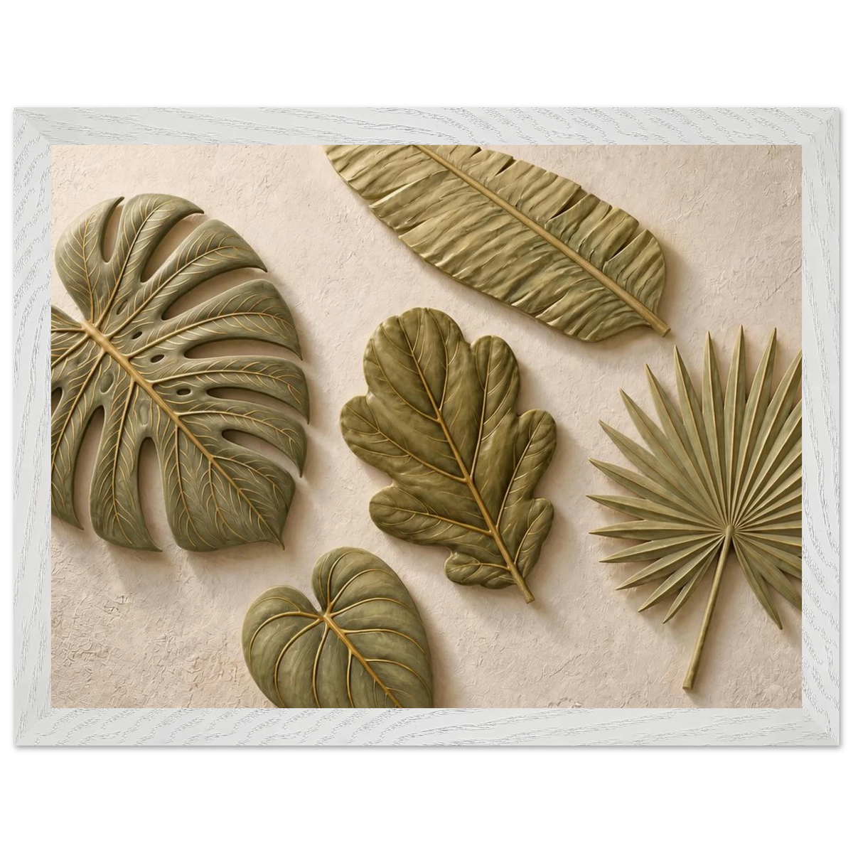 Green Constellation: botanical, green and loose rhythm. Framed fine art print by The Light Stays.