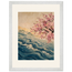 Blossom Tide: japanese art, cherry blossom and wave. Museum-quality framed fine art print.
