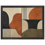 Compass and Clay: geometric abstract, clay and curves. Framed fine art print.