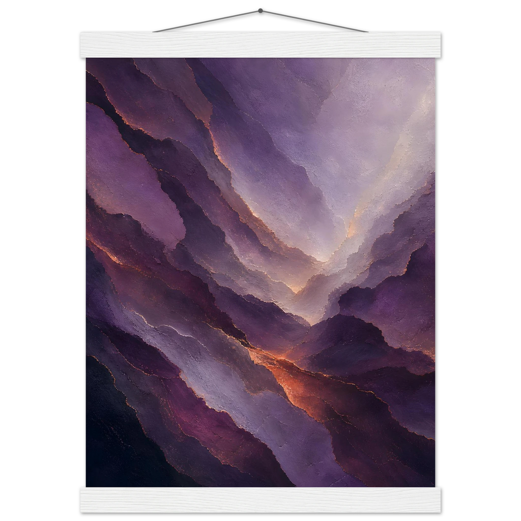 Violet Infinity: moon and night. Museum-quality fine art poster.