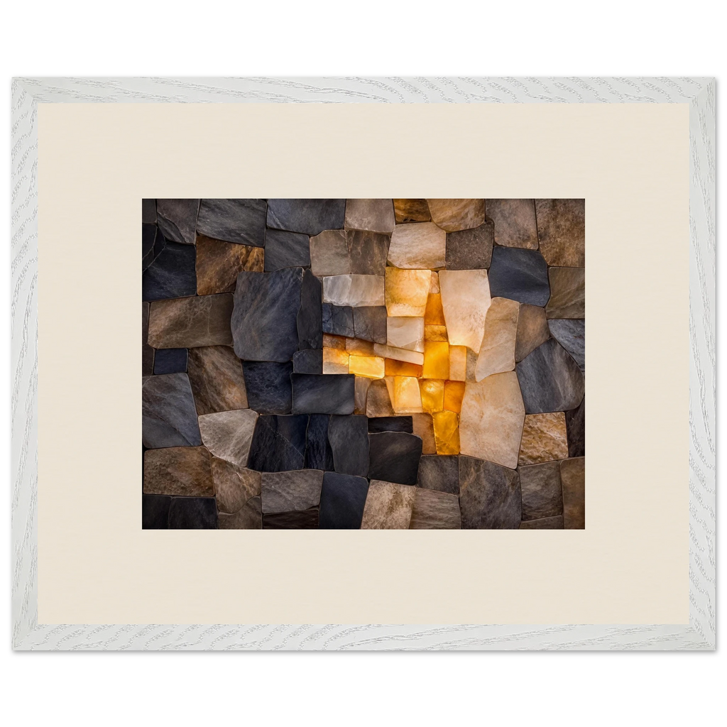 Citrine Seam, lumen and siena. Archival framed fine art print shown framed.