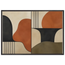Compass and Clay: geometric abstract, clay and curves. Framed fine art print, alternate frame and size.
