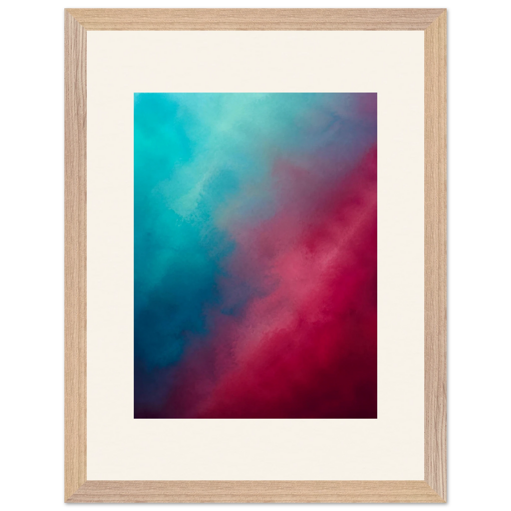 Wine Hour, gradient, dusk and deep color. Archival framed fine art print shown framed.