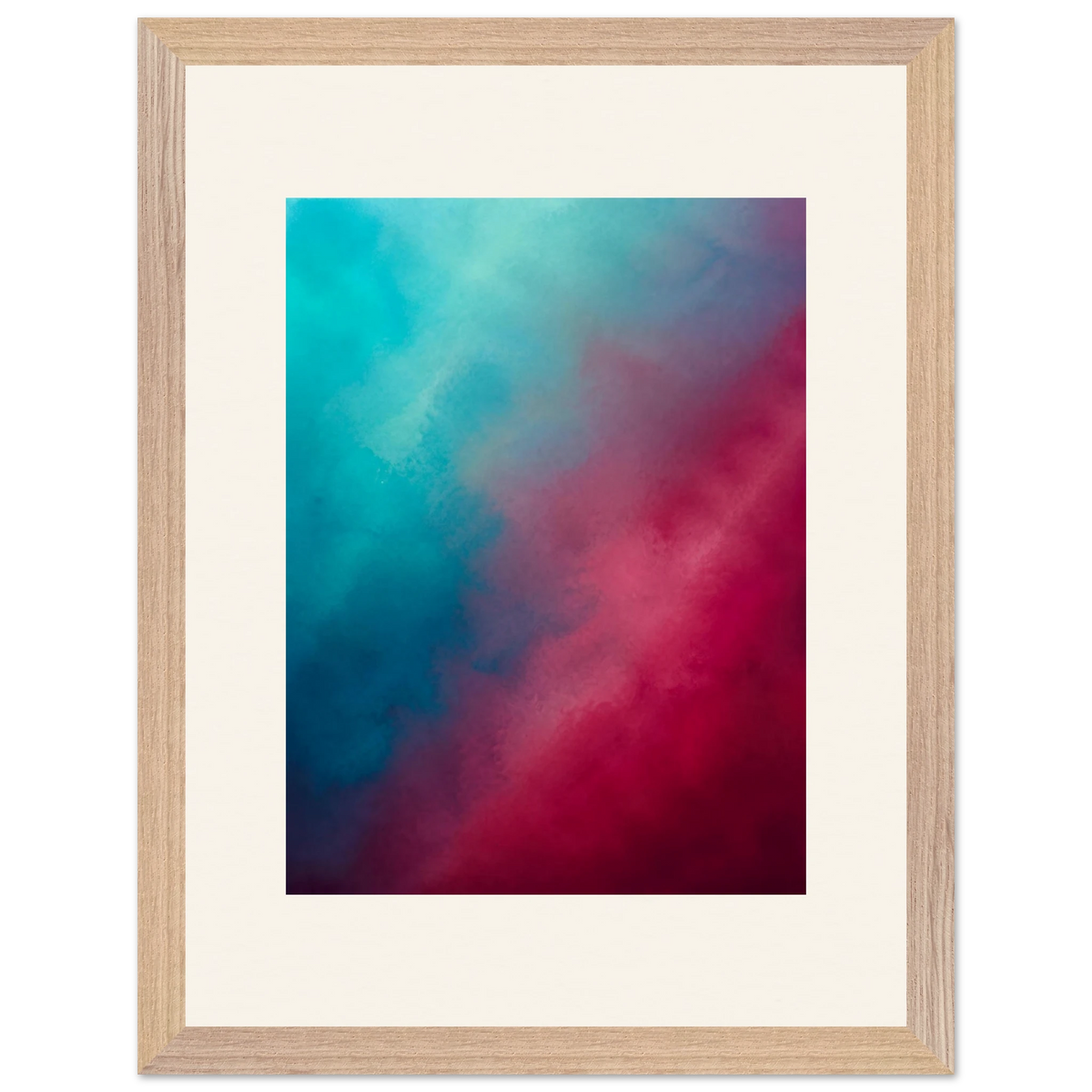 Wine Hour, gradient, dusk and deep color. Archival framed fine art print shown framed.