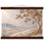 Cliffside Bloom: petra and flora. Fine art poster, alternate frame and size.