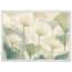 Ivory Lotus Screen, flowers and botanical. Archival framed fine art print shown framed.