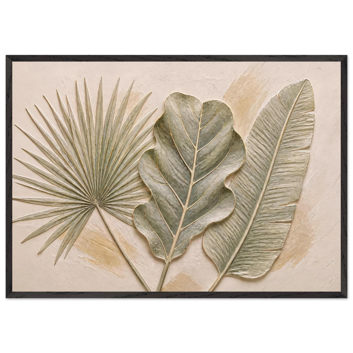 Three Leaves: botanical and nature. Framed fine art print by The Light Stays.