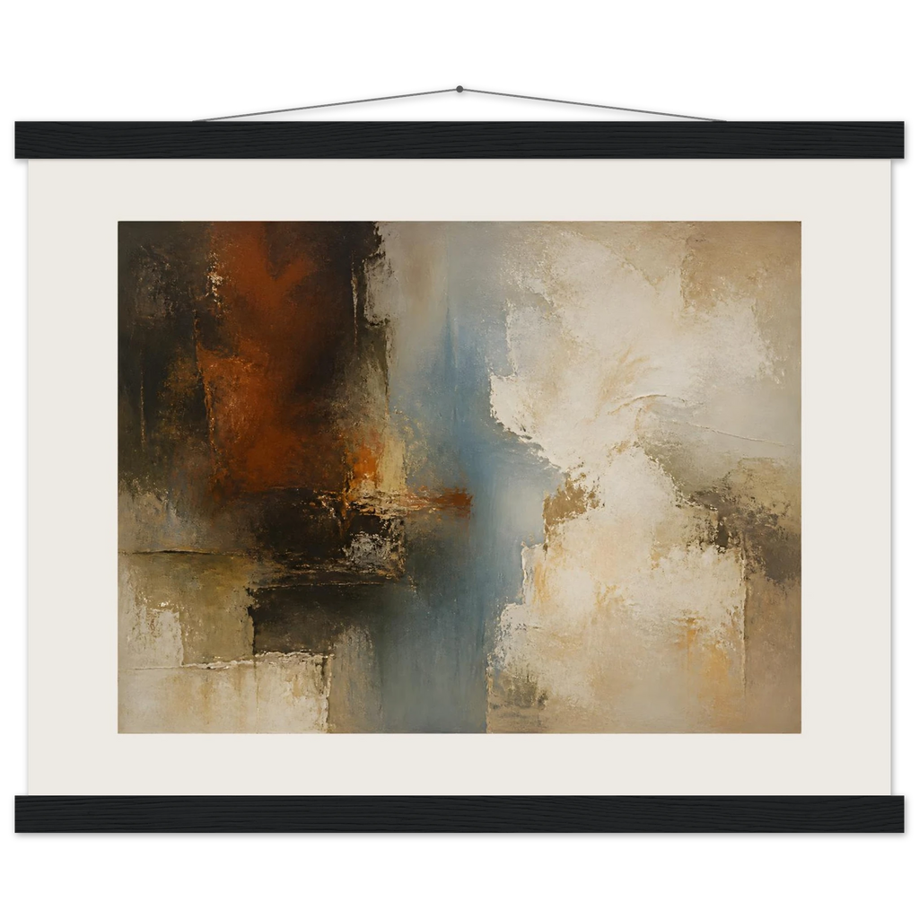 Golden Night: moon and night. Fine art poster, alternate frame and size.