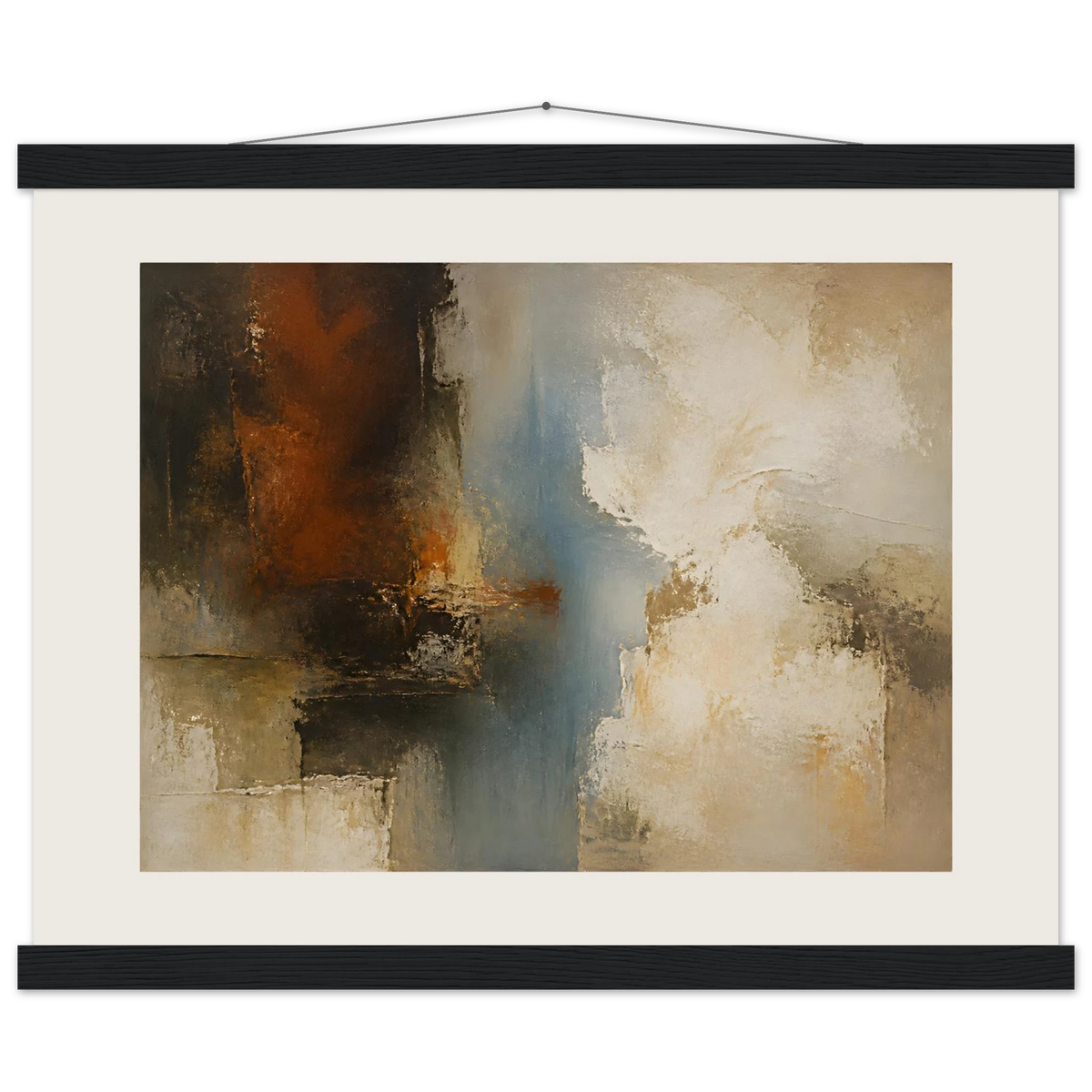 Golden Night: moon and night. Fine art poster, alternate frame and size.
