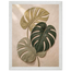 Stone Monstera: botanical and nature. Museum-quality framed fine art print.