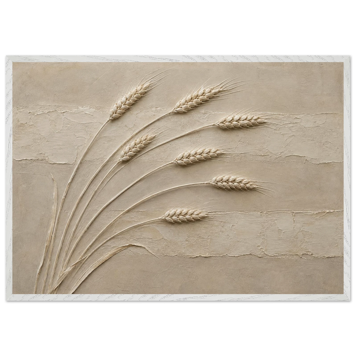 Wheat in Relief: faith, texture and botanical. Framed fine art print by The Light Stays.