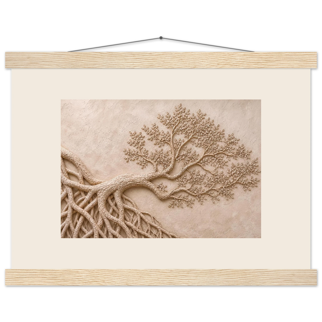 Root Lattice: petra and herbarium. Fine art poster.