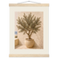 Olive Terrace: landscape and sun. Fine art poster.