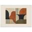 Compass and Clay: geometric abstract, clay and curves. Museum-quality framed fine art print.