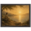 Quadro cristão Bênção do Lago, Jesus sob uma oliveira diante de um lago dourado