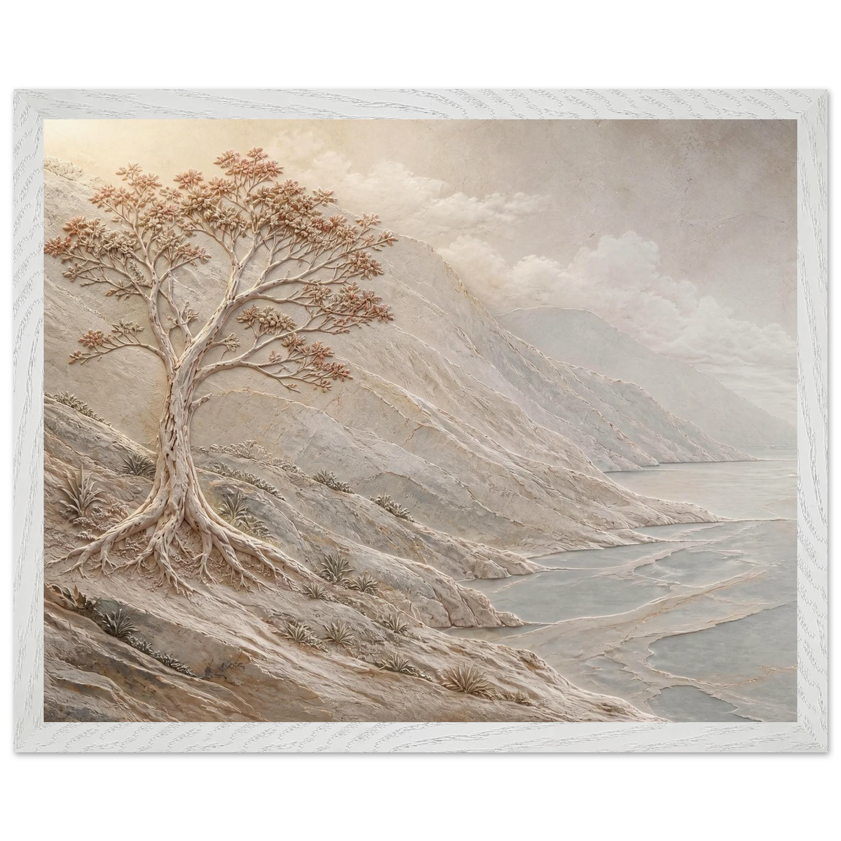 Coral Headland, sea and coastal landscape. Archival framed fine art print shown framed.
